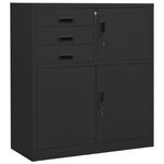 VIDAXL Armoire de bureau Anthracite 90x40x102 cm Acier