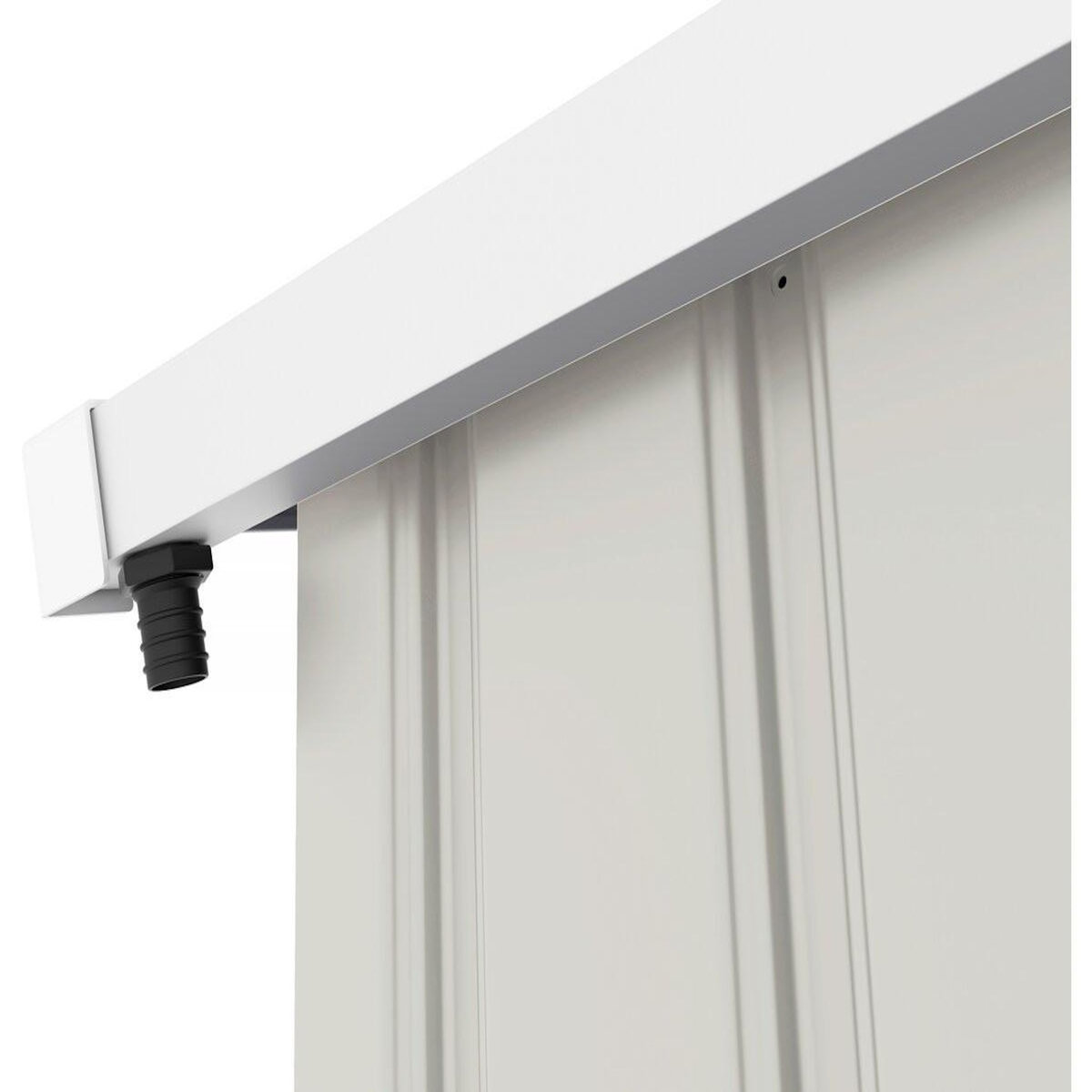 Habitat et Jardin Abri de jardin métal  Nebraska  - 5,29m² avec gouttière et récupérateur d'eau