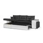 Voir la diapositive 3 : BEST MOBILIER California - canapé d'angle réversible - convertible avec coffre et étagère de rangement - en simili et tissu