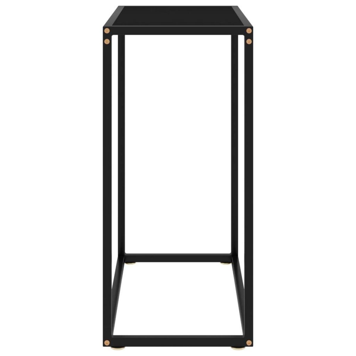 VIDAXL Table console Noir 60x35x75 cm Verre trempe