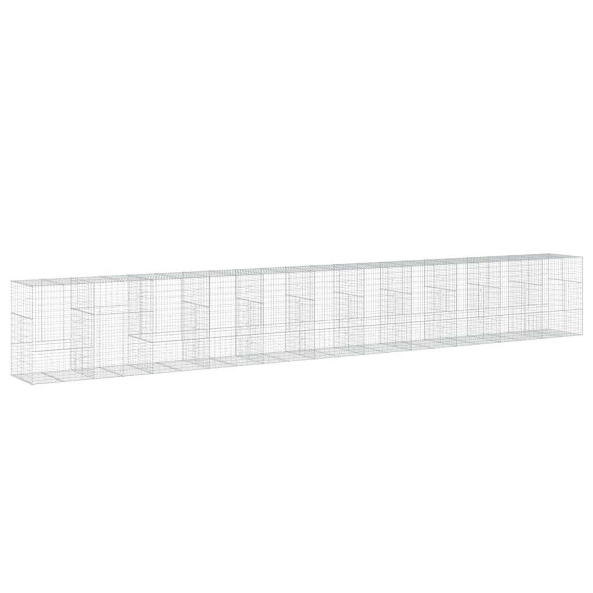Voir la diapositive 2 : VIDAXL Panier gabion avec couvercle 1100x100x150 cm fer galvanise