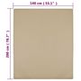 Voir la diapositive 4 : VIDAXL Draps-housses Jersey 2 pcs Taupe 140x200 cm Coton