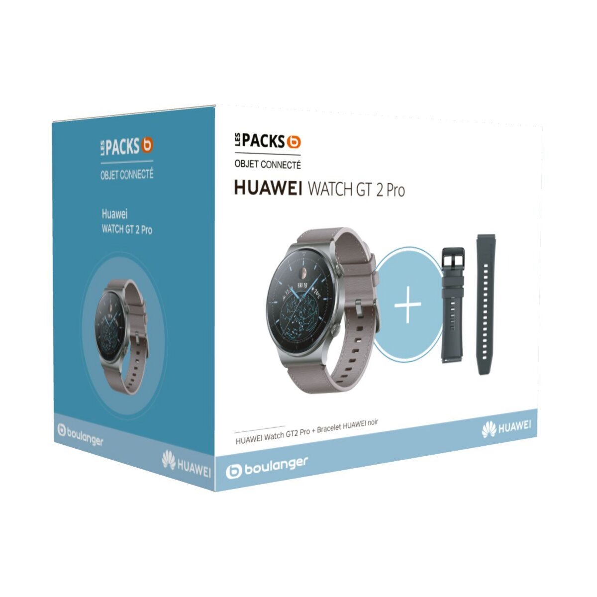 HUAWEI Montre connect e Pack Watch GT 2 Pro Bracelet noir