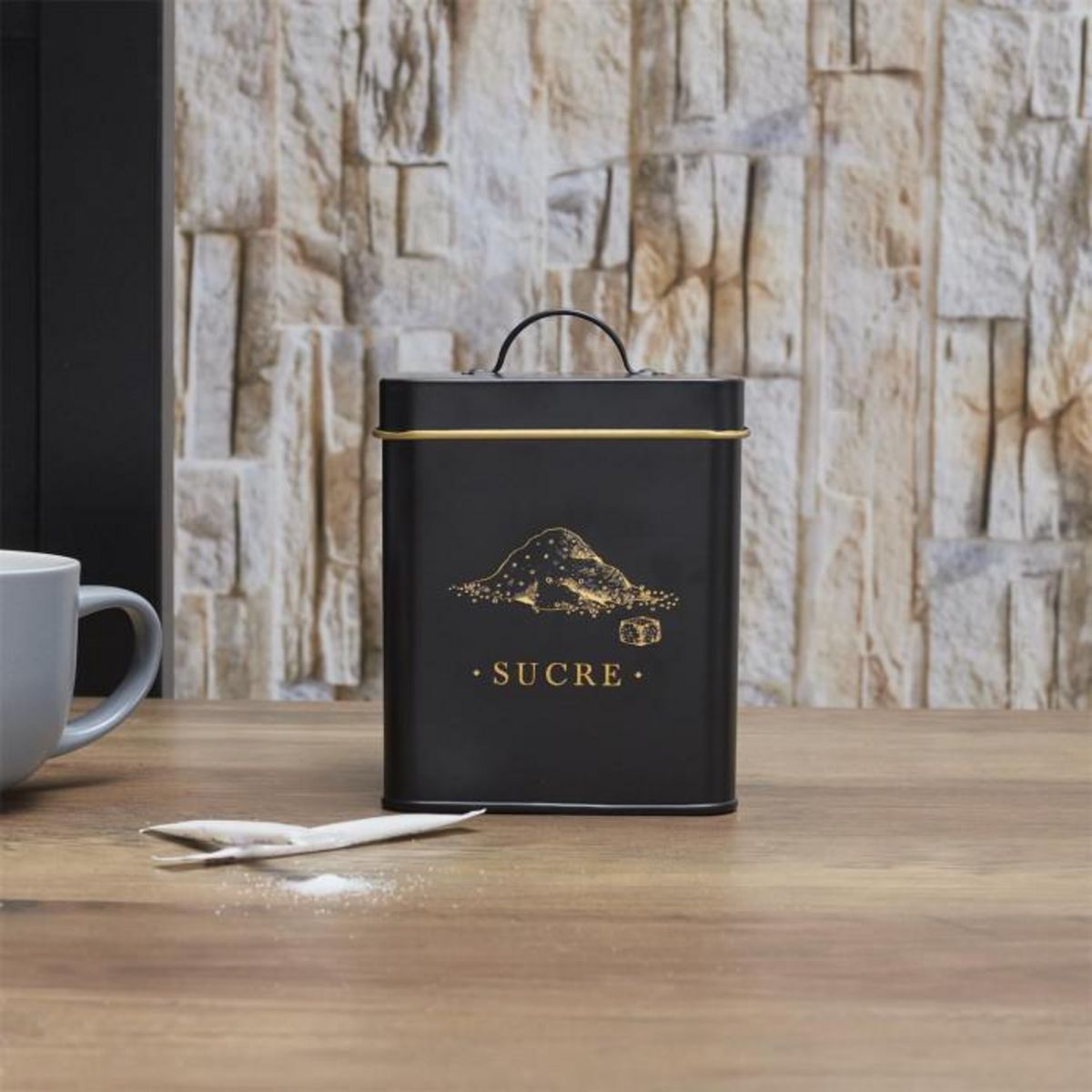 Paris Prix Boîte à Sucre en Métal  Lounge  19cm Noir