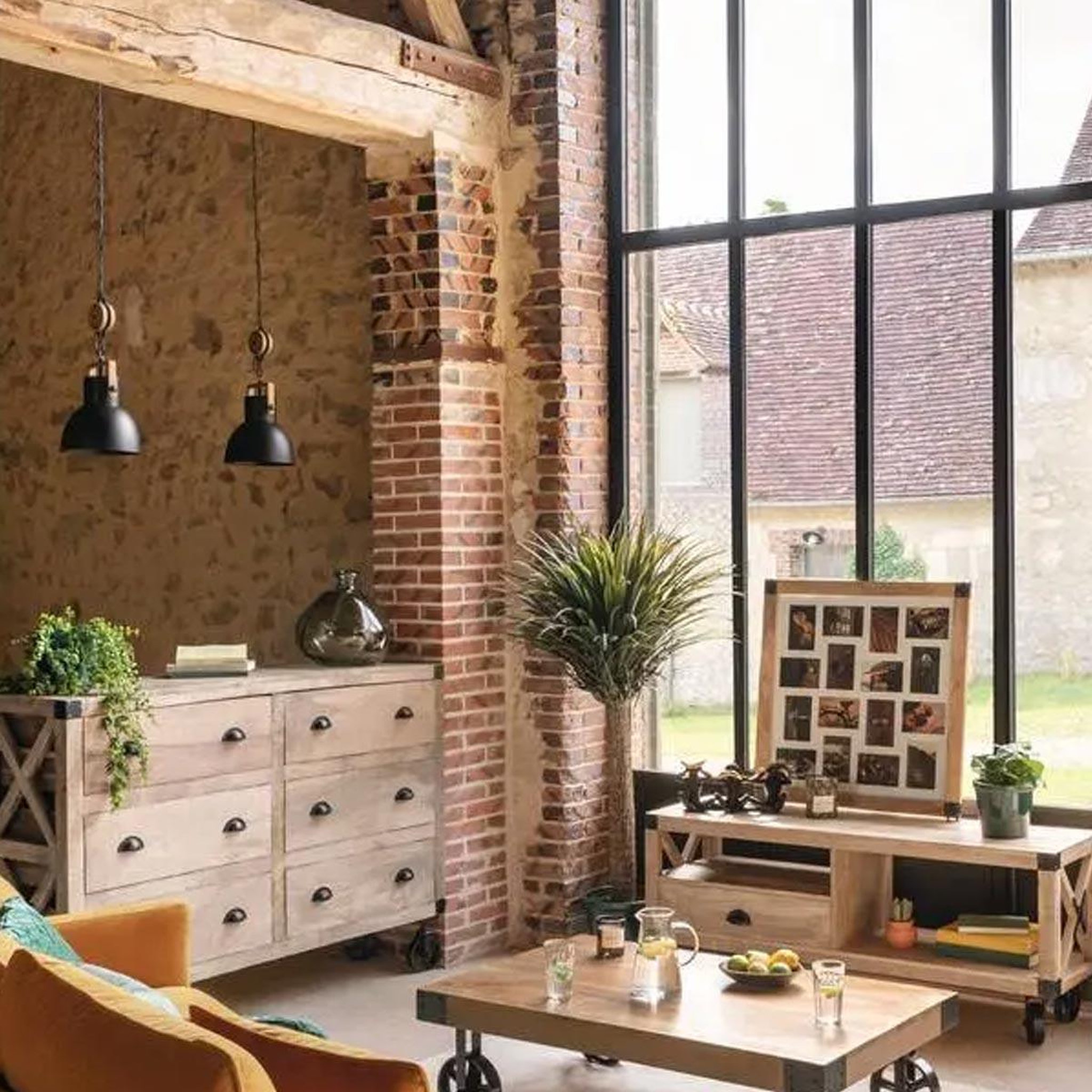 Voir la diapositive 5 : ATMOSPHERA Lampe Suspension en Métal  Silas  23cm Noir