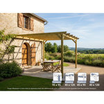 JARDIDECO Pergola adossée en bois massif Narbonne 420 x 420 cm - Maderland
