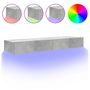 Voir la diapositive 2 : VIDAXL Meubles TV avec lumieres LED 2 pcs gris beton 60x35x15,5 cm