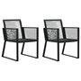 Voir la diapositive 1 : VIDAXL Chaises de jardin lot de 2 Noir Rotin PVC