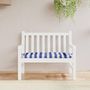 Voir la diapositive 1 : VIDAXL Coussin de banc de jardin rayures bleues et blanches 100x50x7cm