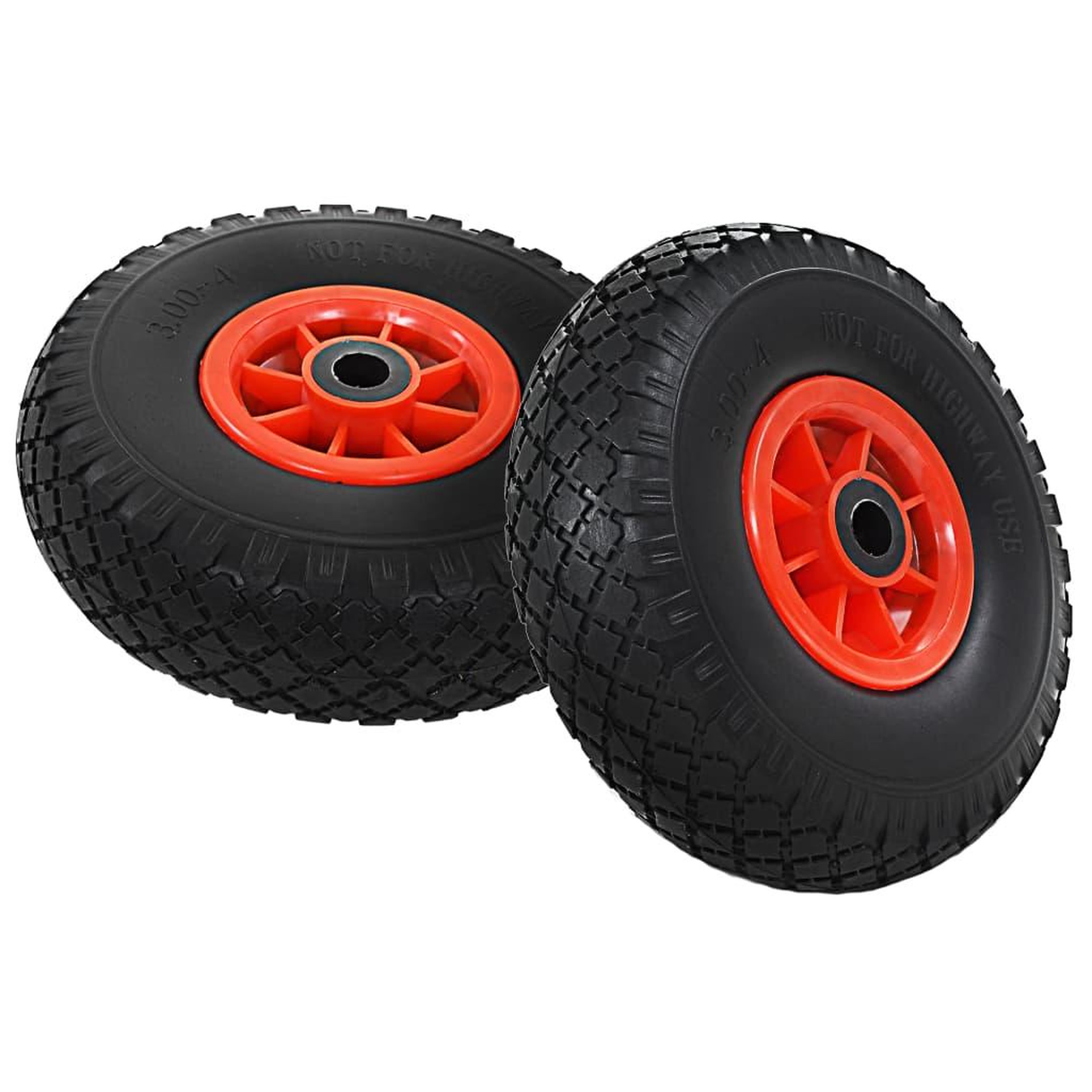 Voir la diapositive 2 : VIDAXL Roue de diable 4 pcs PU solide 3.00-4 (260 x 85 mm)
