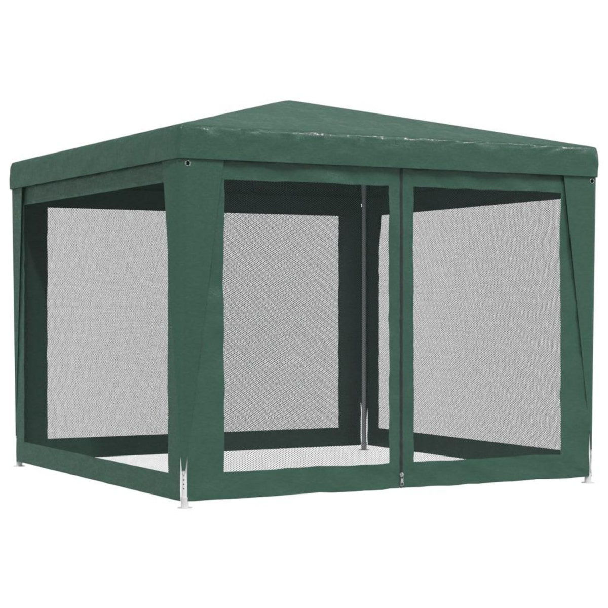 VIDAXL Tente de fete avec 4 parois laterales en maille Vert 3x3 m PEHD