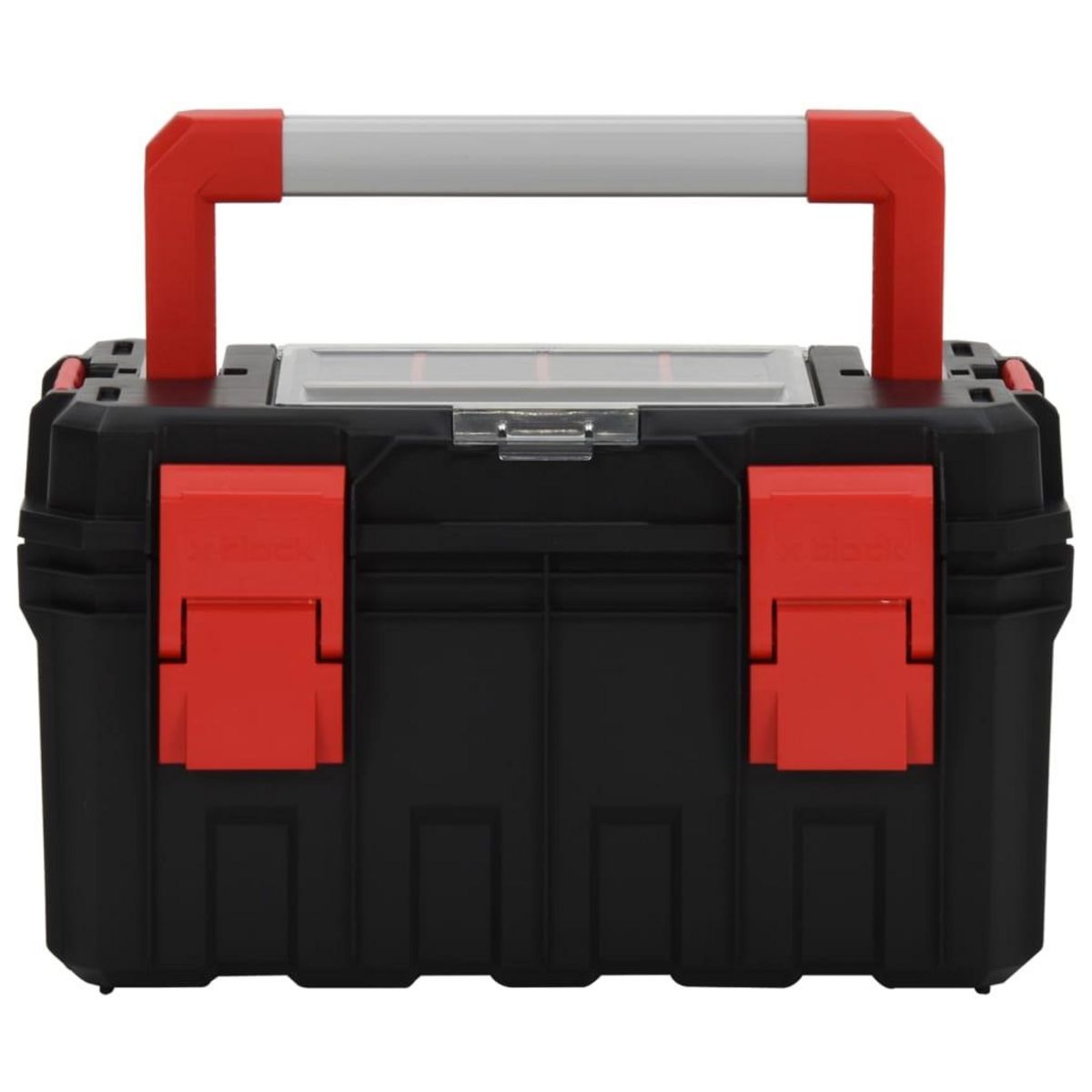 VIDAXL Boîte a outils Noir et rouge 45x28x26,5 cm