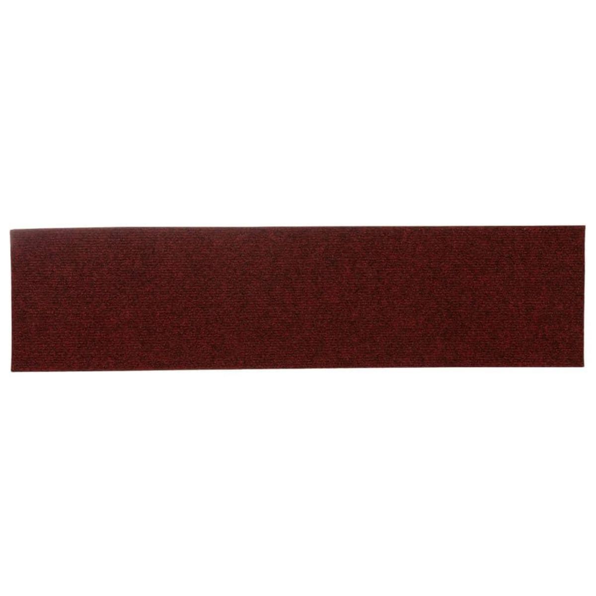 VIDAXL Tapis d'escalier autocollants Rectangulaire 15pcs 76x20cm Rouge