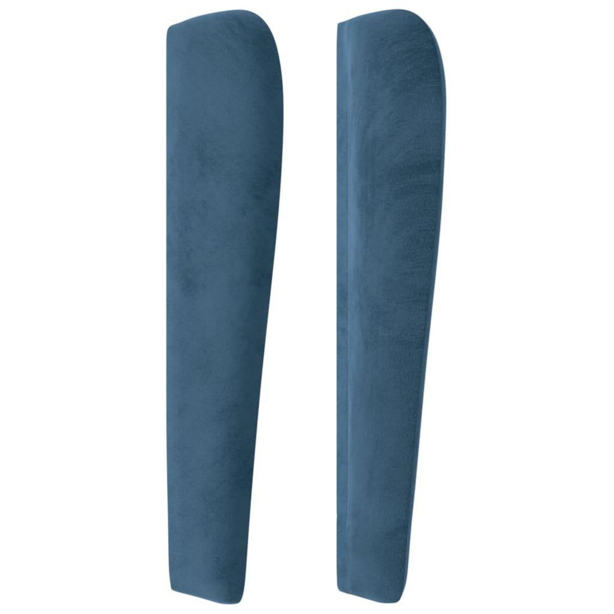 VIDAXL Tete de lit avec oreilles Bleu fonce 103x23x118/128 cm Velours