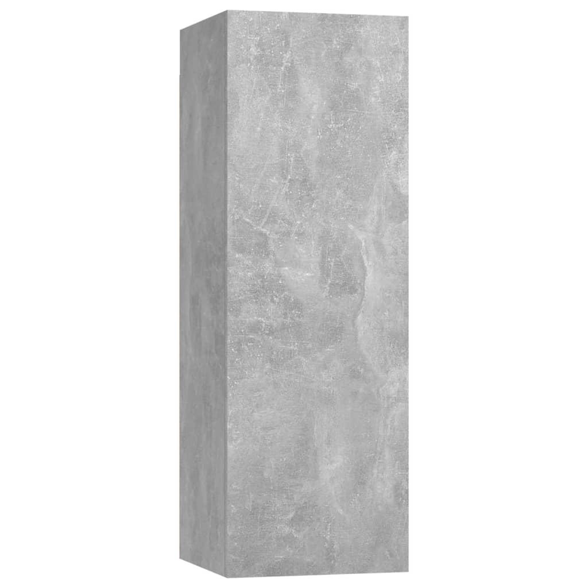 Voir la diapositive 3 : VIDAXL Meubles TV 2 pcs Gris beton 30,5x30x90 cm Bois d'ingenierie