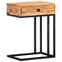 Voir la diapositive 1 : VIDAXL Table d'appoint en forme d'U 45x30x61 cm Bois d'acacia massif