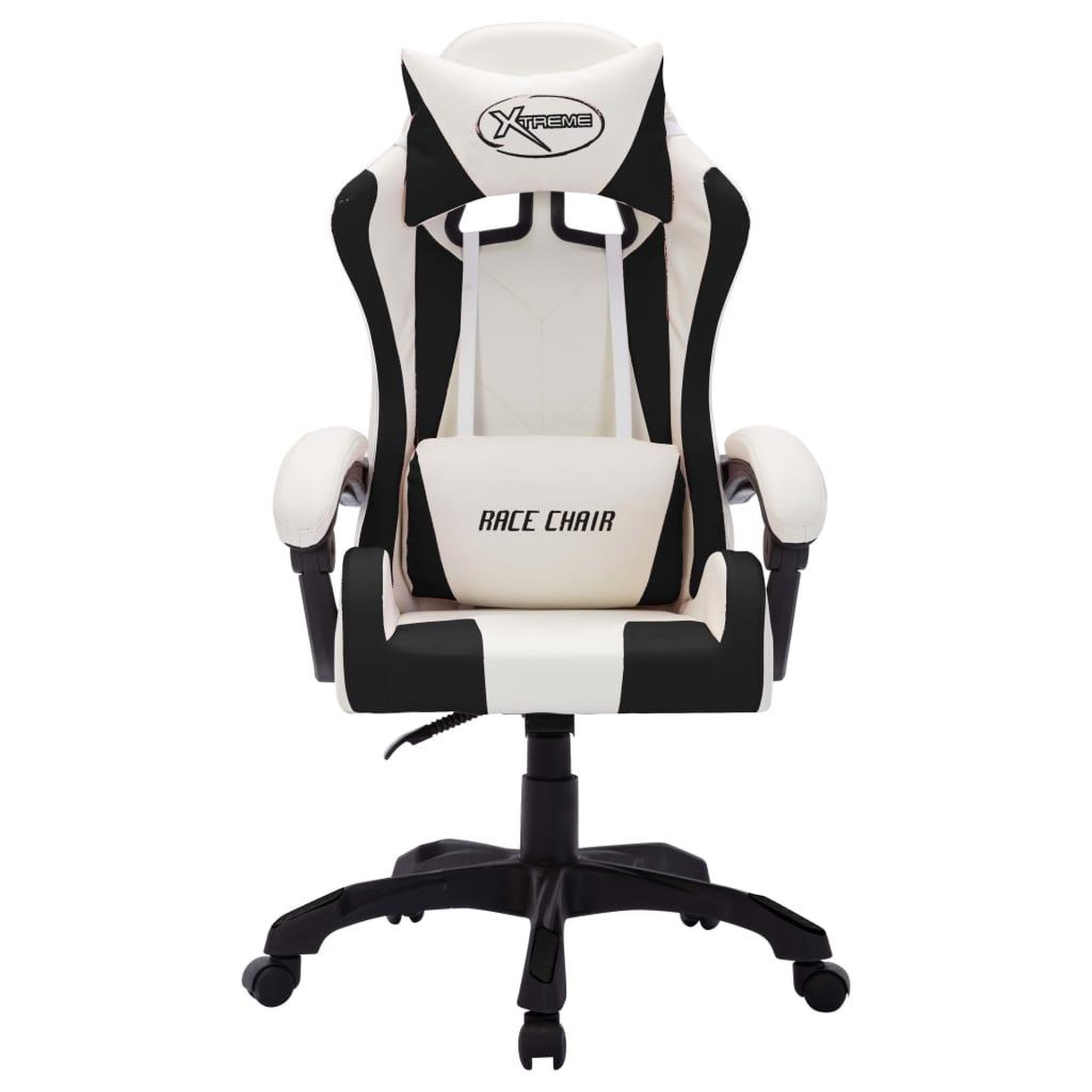 Voir la diapositive 4 : VIDAXL Fauteuil de jeux video avec LED RVB Blanc et noir Similicuir