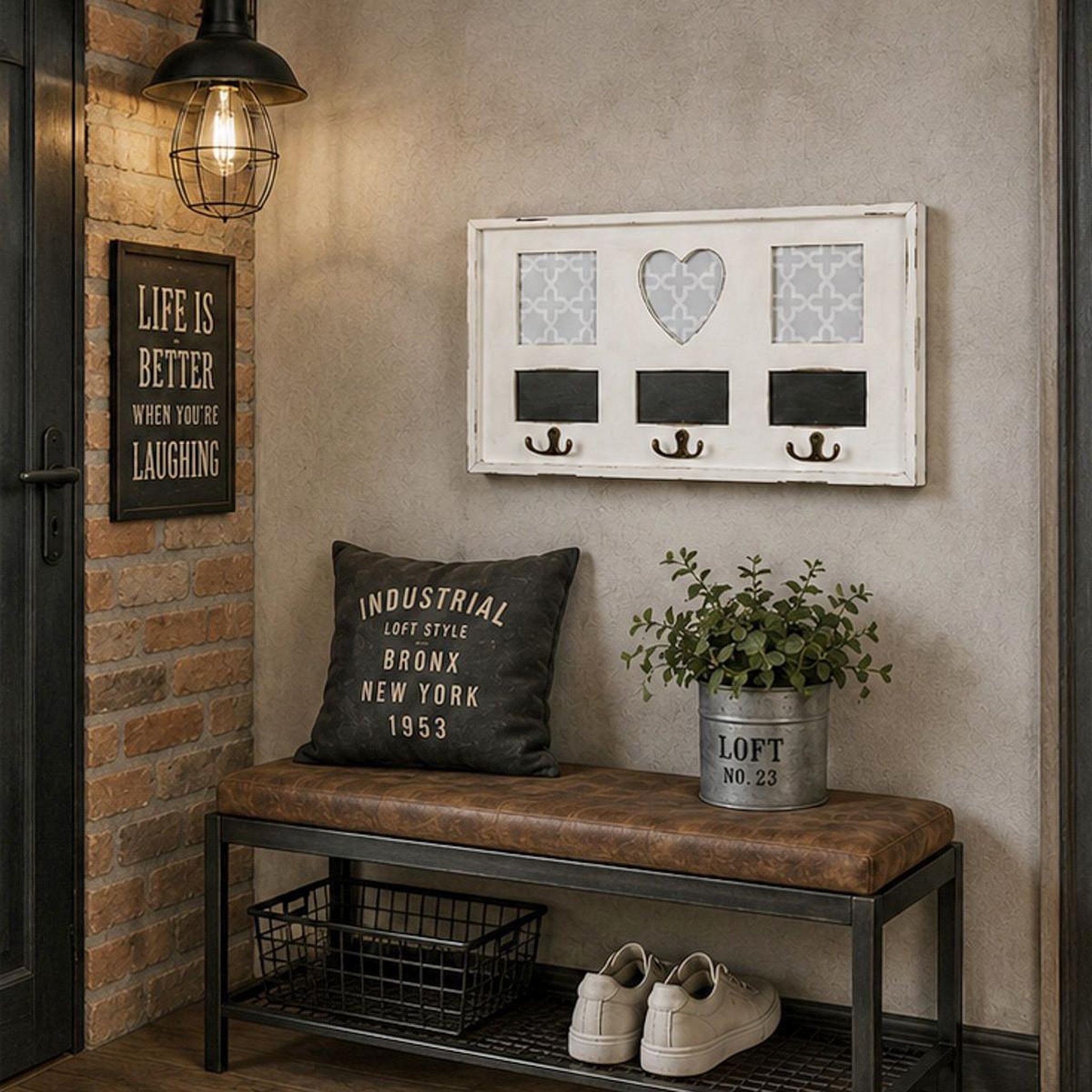 Voir la diapositive 2 : Paris Prix Patère murale vintage  coeur  49cm blanc