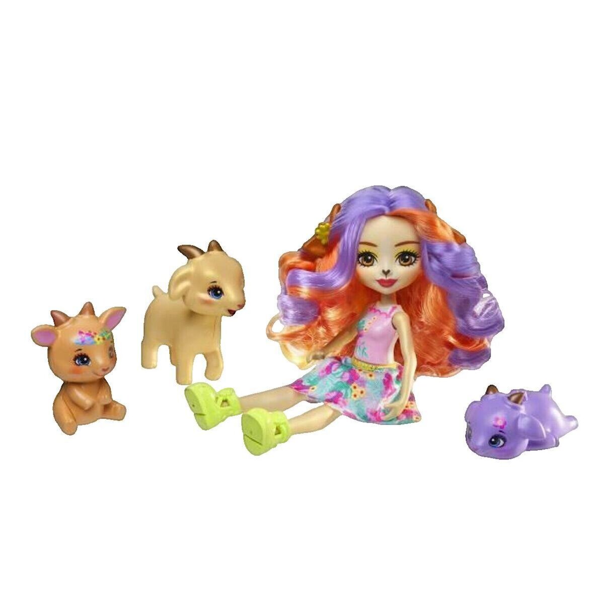 ENCHANTIMALS Poupée Enchantimals Golita Chèvre couleurs vives et tropicales