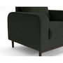 Voir la diapositive 4 : LISA DESIGN Albane - fauteuil en velours côtelé pieds bois foncé