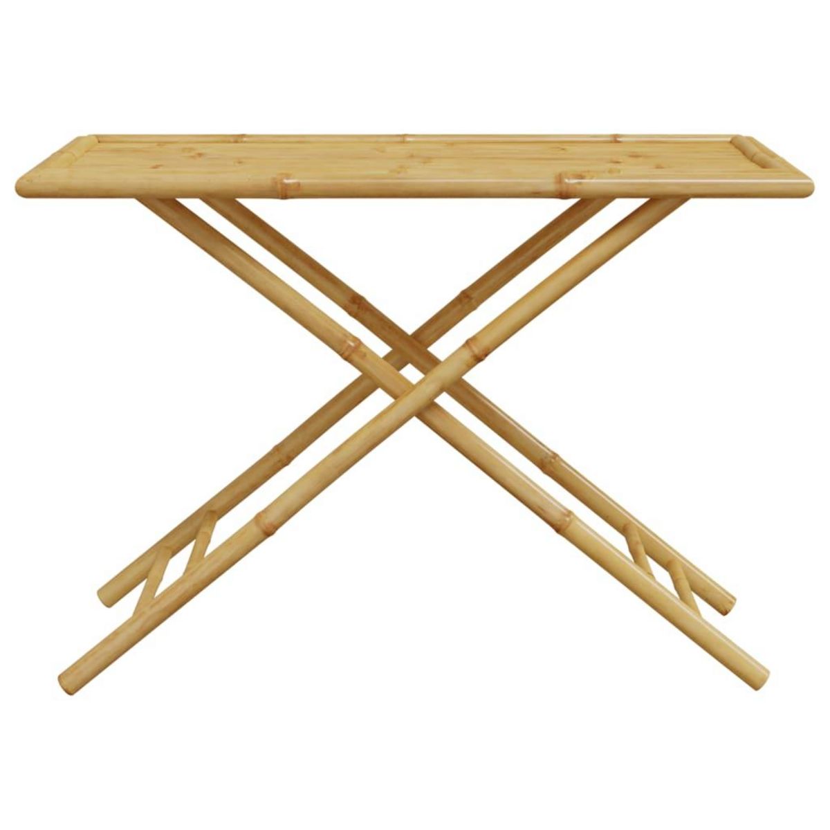 VIDAXL Table de jardin pliable 110x55x75 cm bambou