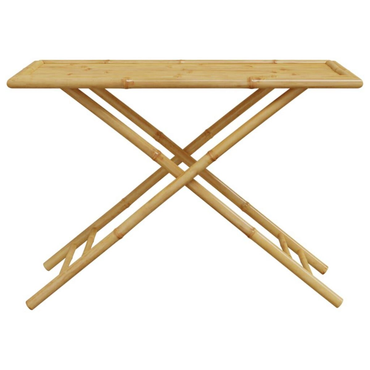 VIDAXL Table de jardin pliable 110x55x75 cm bambou