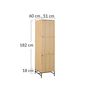 Voir la diapositive 6 : LISA DESIGN Marc – armoire dressing – avec étagères et penderie - effet bois et pieds métal