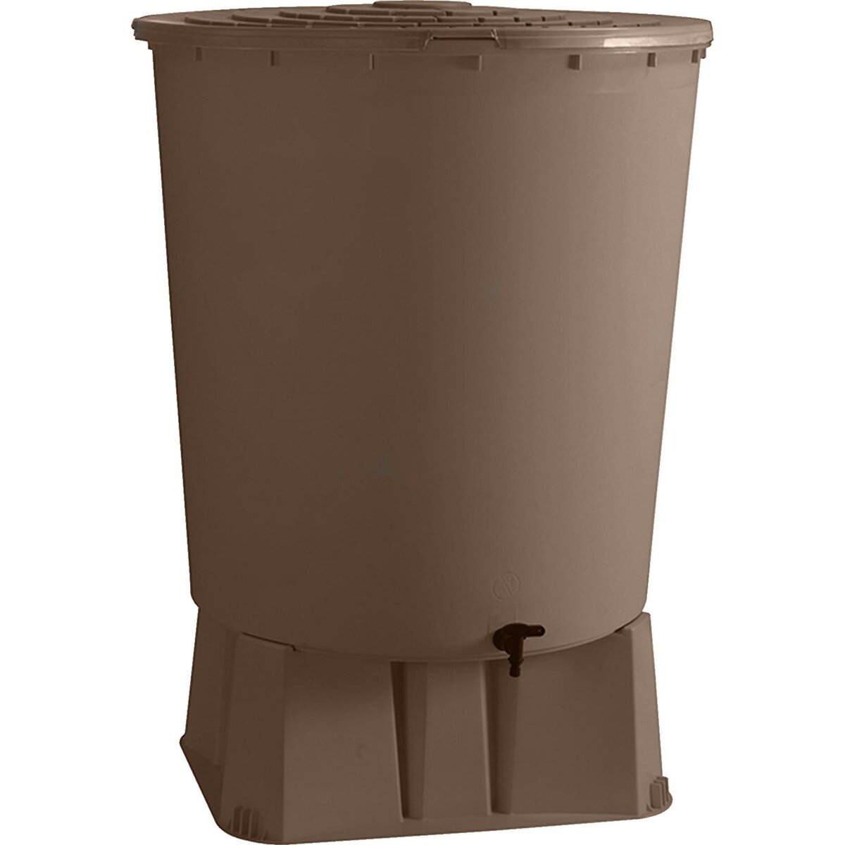 Belli Récupérateur d'eau avec socle Taupe - 500L - ECOBASIC