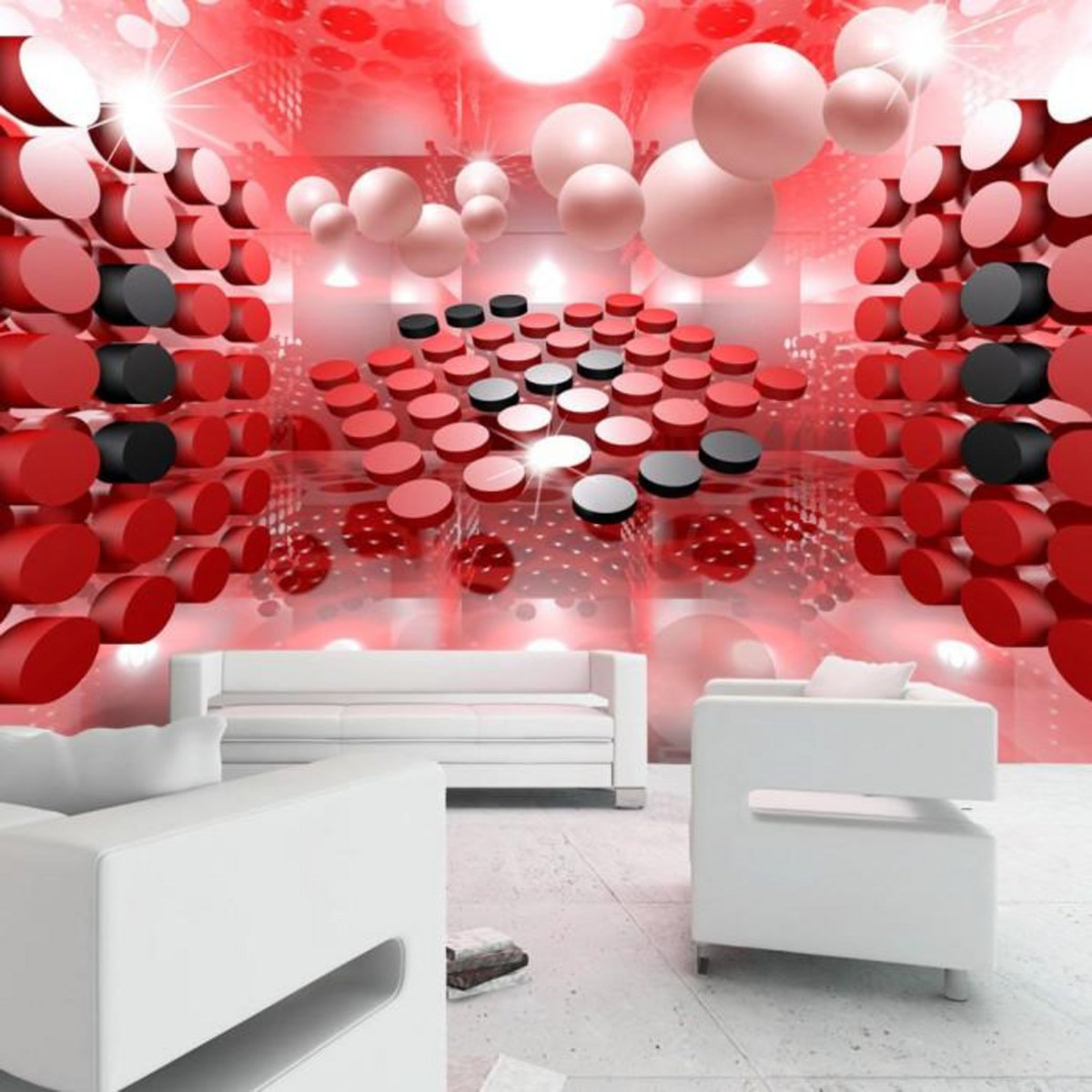 Paris Prix Papier Peint  Playing in Red & Black