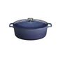 Voir la diapositive 2 : Chasseur Cocotte ovale  33cm 7l10 bleu - PUC473380
