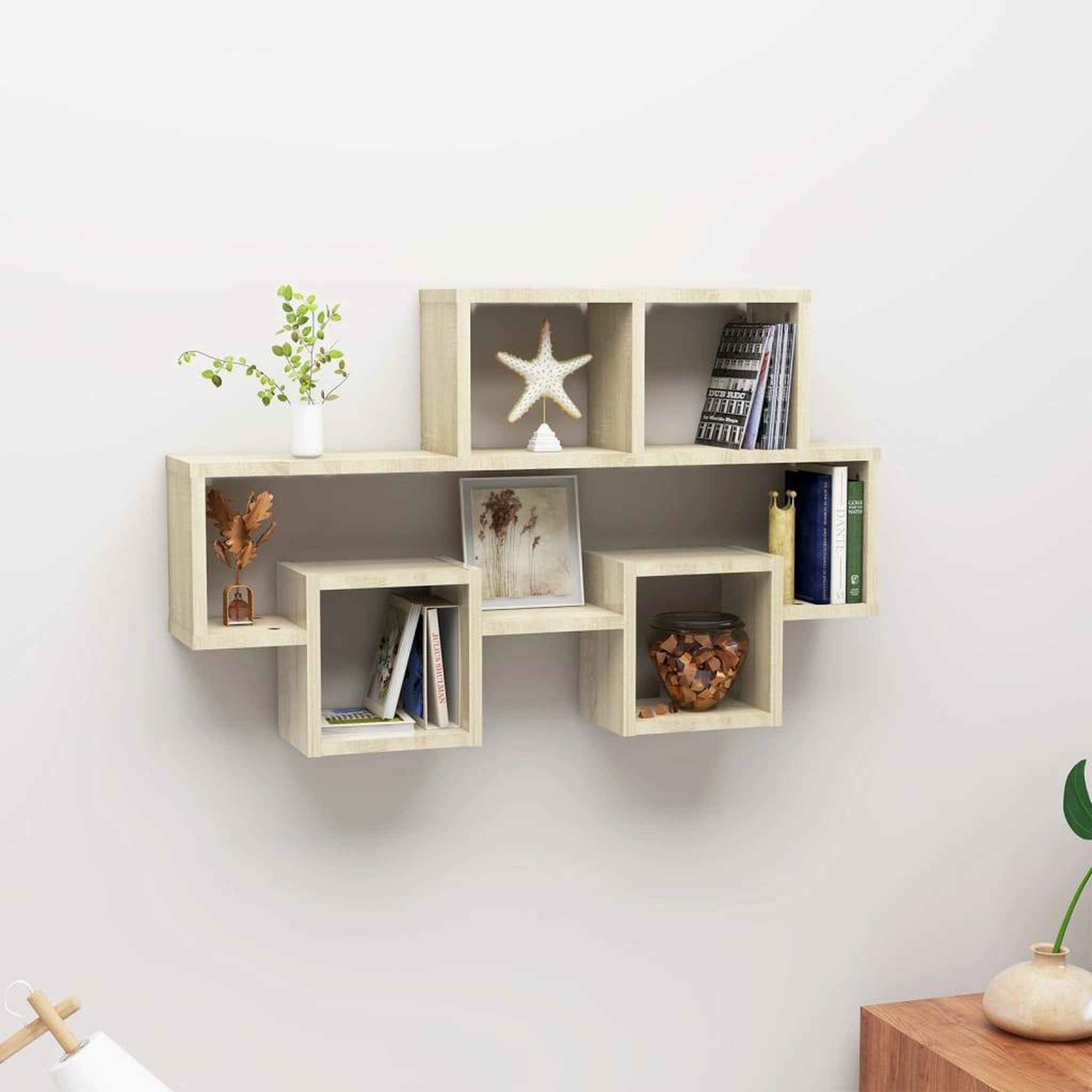 Voir la diapositive 1 : VIDAXL Etagere murale forme d'auto Chene sonoma Bois d'ingenierie