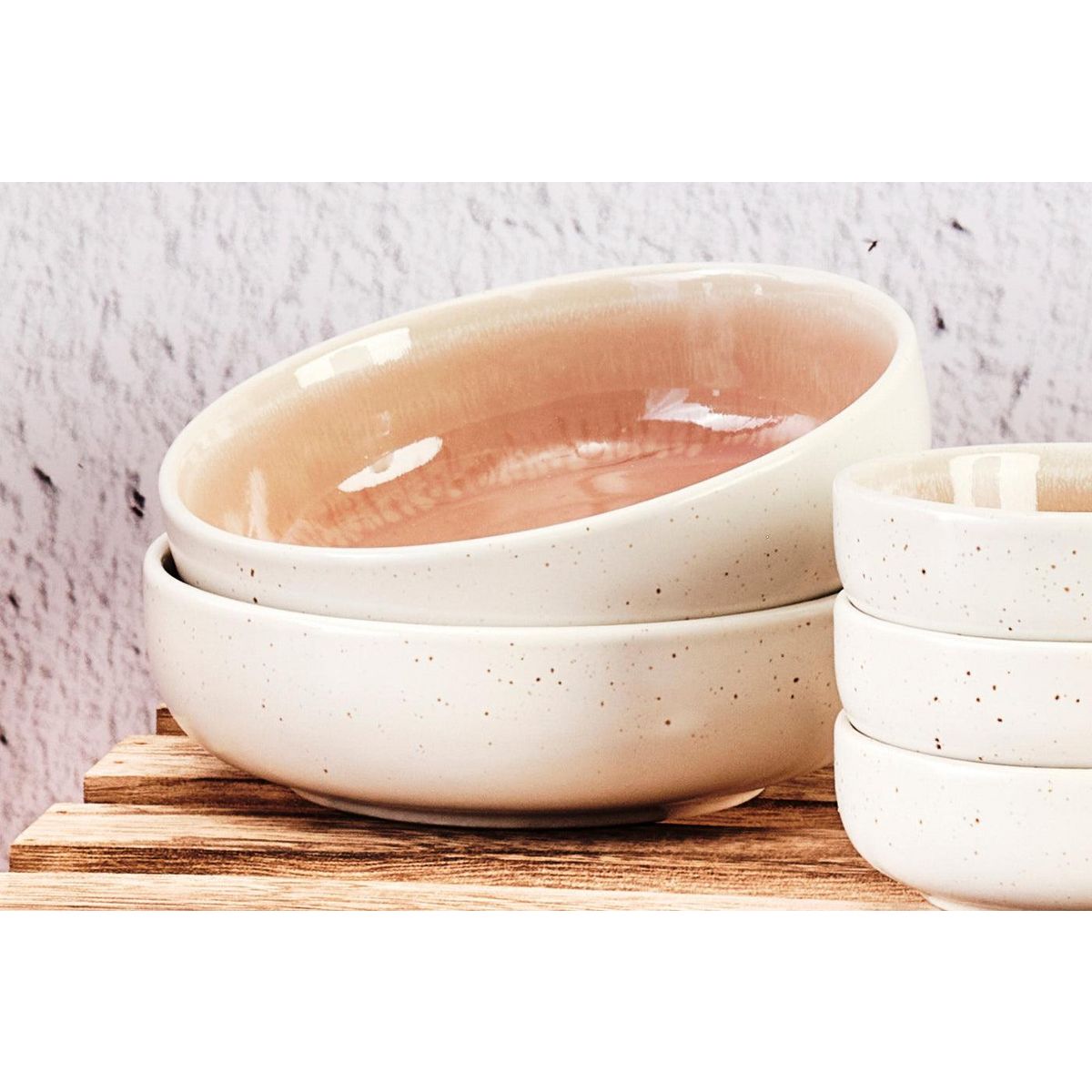 BJORN Bol OXYGEN Ø13cm - 6 pièces - Rose poudre