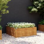 VIDAXL Lit sureleve de jardin 100x100x36 cm acier corten