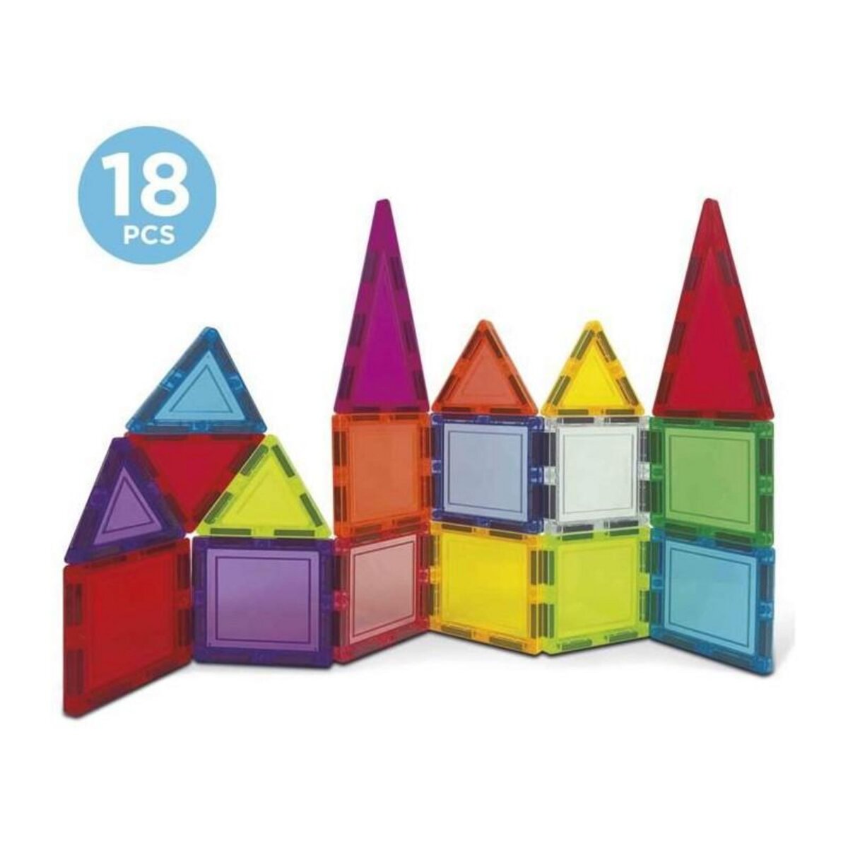 EDUCA Magnetics Mallette - Jeu de construction - EDUCA - 18 blocs magnétiques, 2 animaux, 8 cartes - Des 3 ans