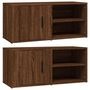 Voir la diapositive 2 : VIDAXL Meubles TV 2 pcs Chene marron 80x31,5x36 cm Bois d'ingenierie