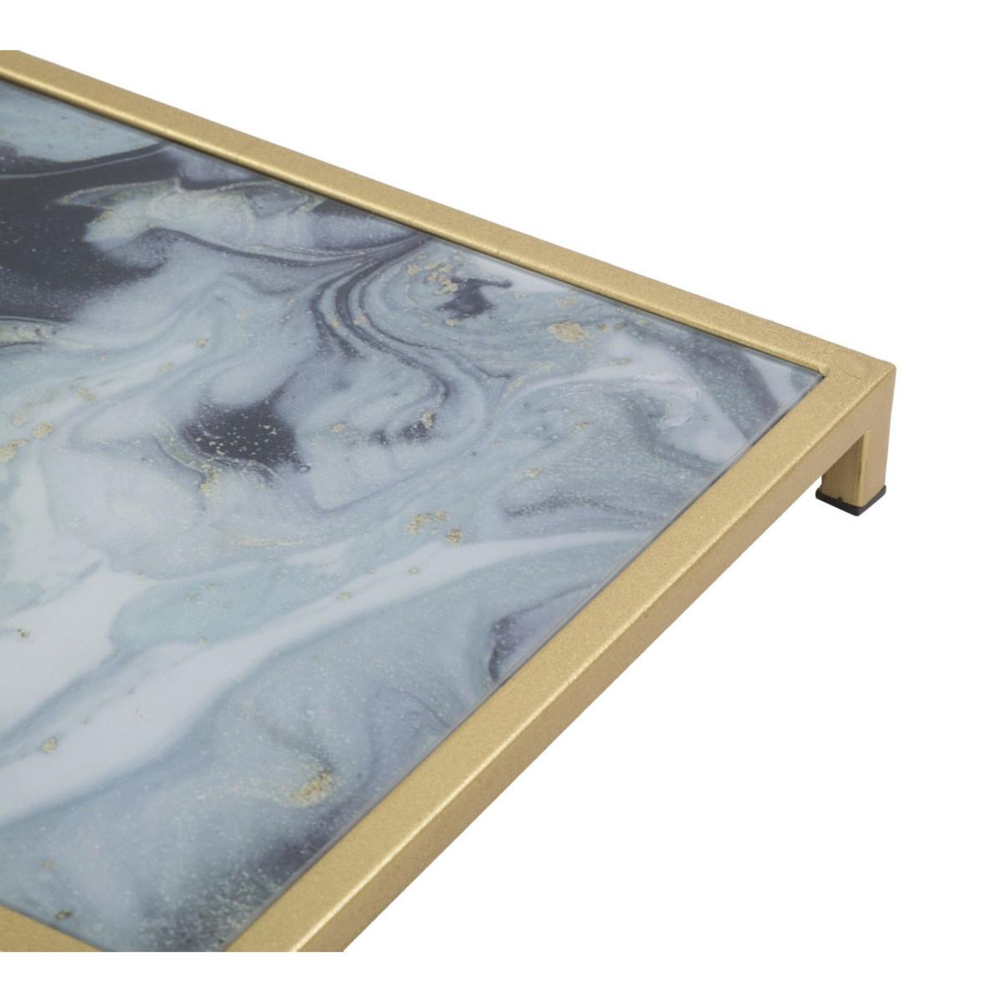 Voir la diapositive 5 : Paris Prix Table d'appoint effet marbre  level  60cm gris & or