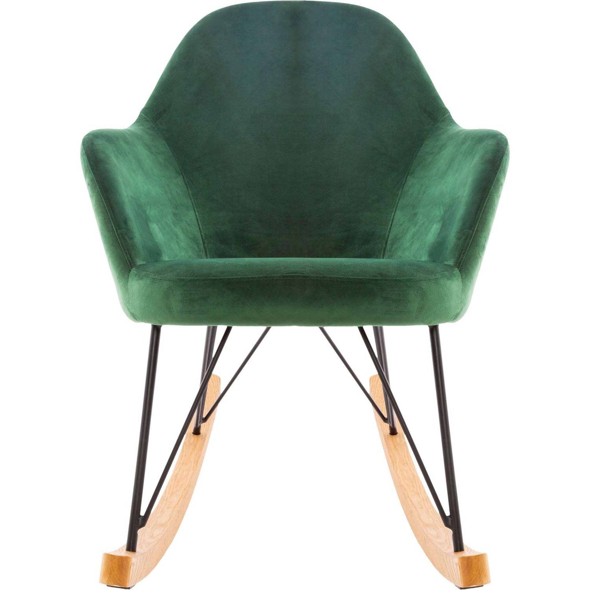 Voir la diapositive 2 : ATMOSPHERA Rocking chair en velour ewan
