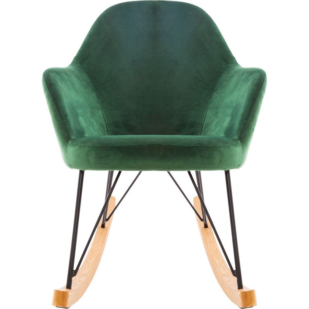 ATMOSPHERA Rocking chair en velour Ewan