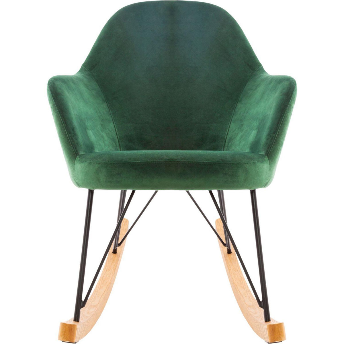 ATMOSPHERA Rocking chair en velour Ewan