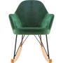 Voir la diapositive 2 : ATMOSPHERA Rocking chair en velour Ewan