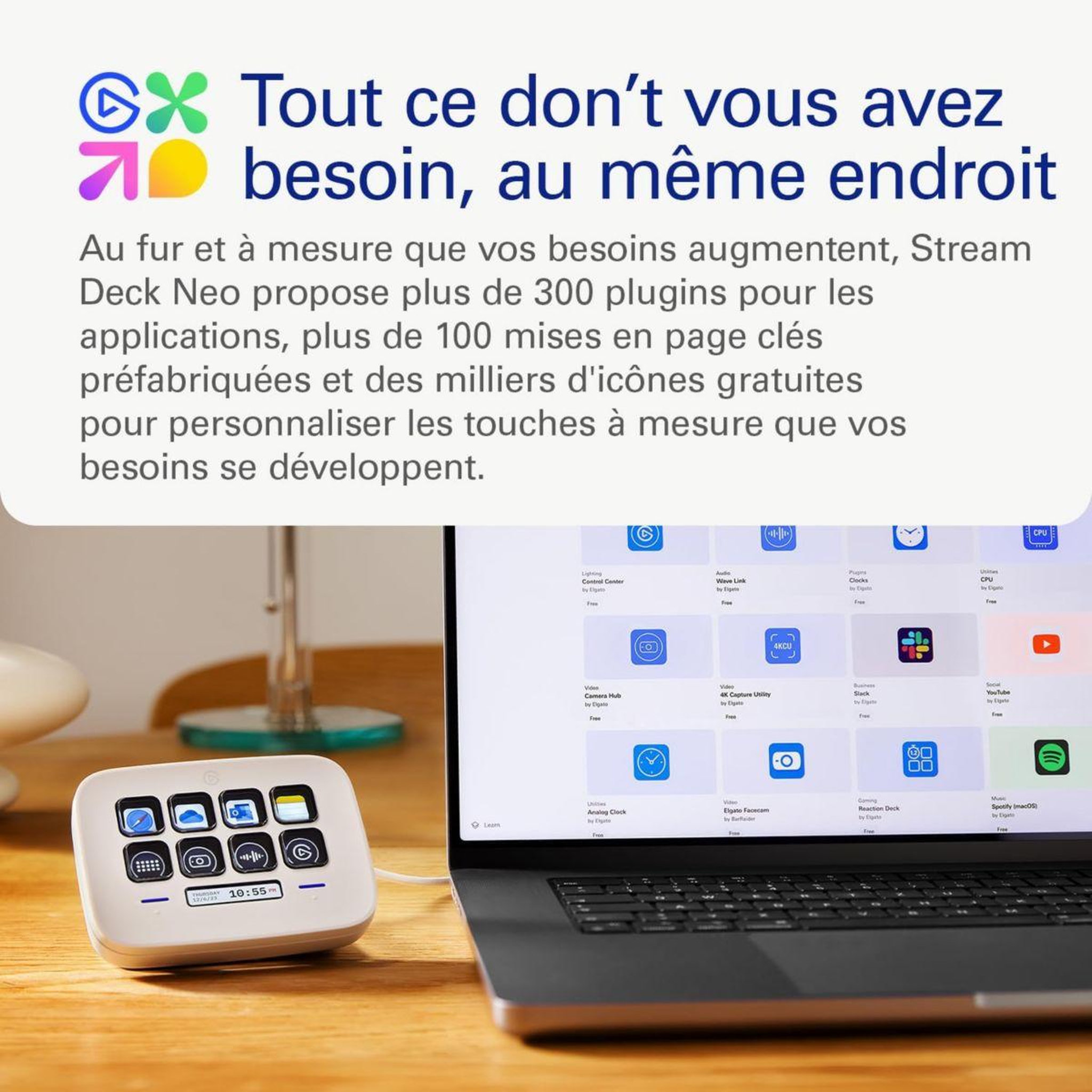 Voir la diapositive 5 : ELGATO GAMING Boitier de contrôle stream deck neo
