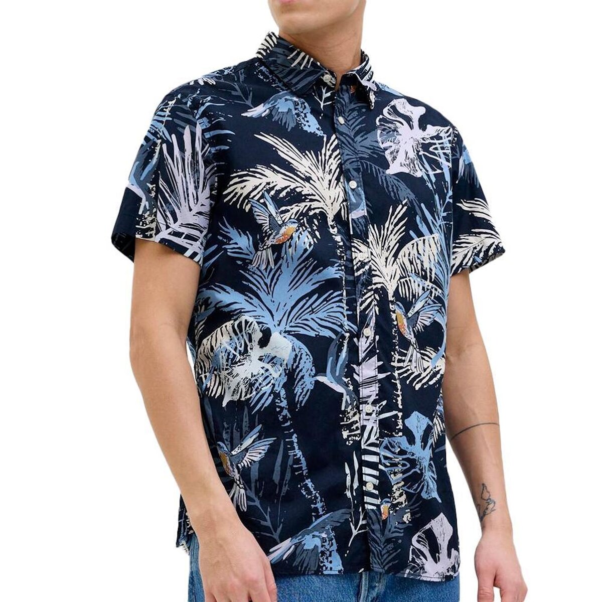 Jack & Jones Chemise /Bleu Homme Jack & Jones Hawaii