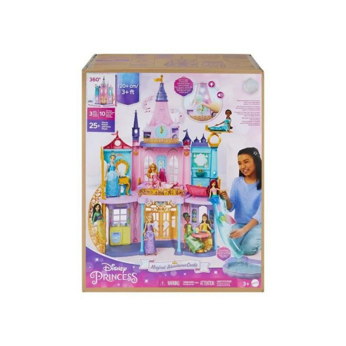 MATTEL GRAND CHÂTEAU DES PRINCESSES - MATTEL - HLW29 - POUPEE MANNEQUIN DISNEY