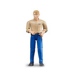 Bruder Figurine homme blond avec pantalon bleu
