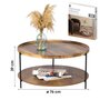 Voir la diapositive 4 : FORNORD Table basse 2 niveaux JOYA