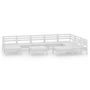 Voir la diapositive 2 : VIDAXL Salon de jardin 10 pcs Bois de pin massif Blanc