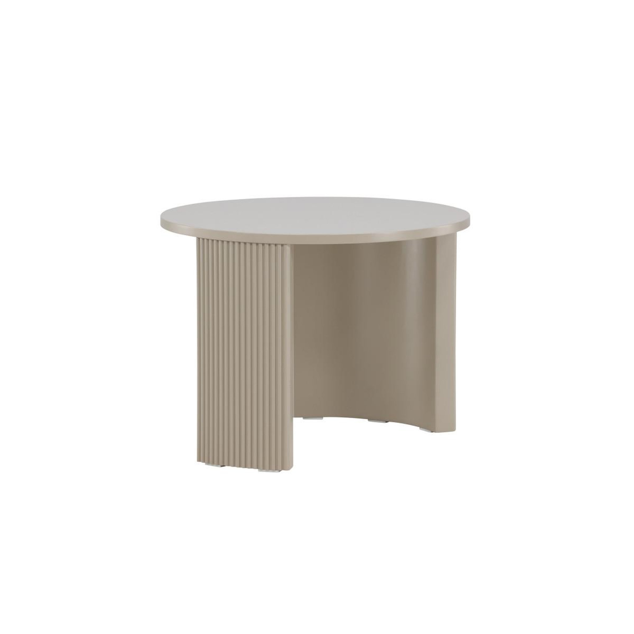 Voir la diapositive 5 : Paris Prix Table basse nervurée  bristol  60cm beige