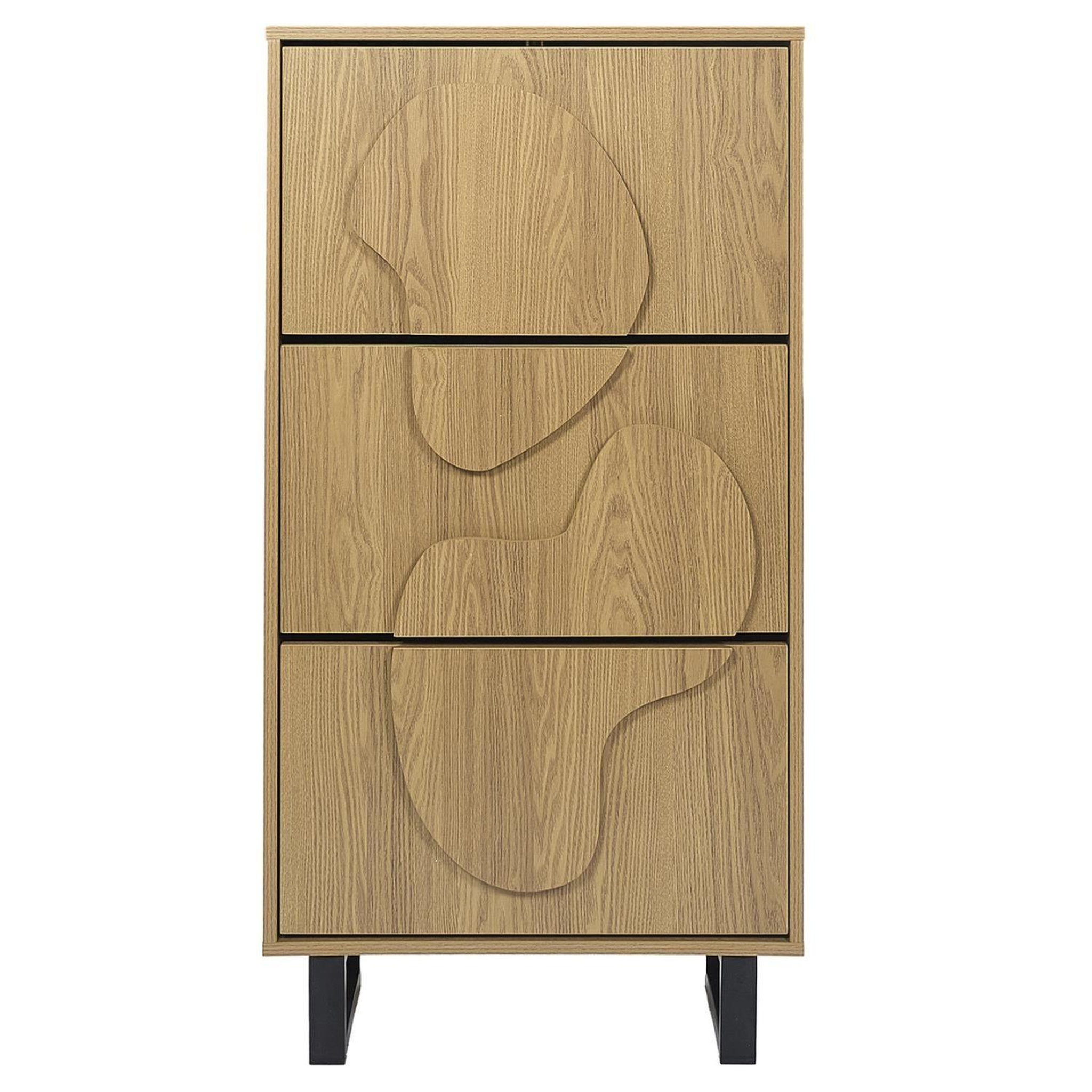 Voir la diapositive 4 : The Home Deco Factory Meuble à chaussure 3 portes calypso - beige