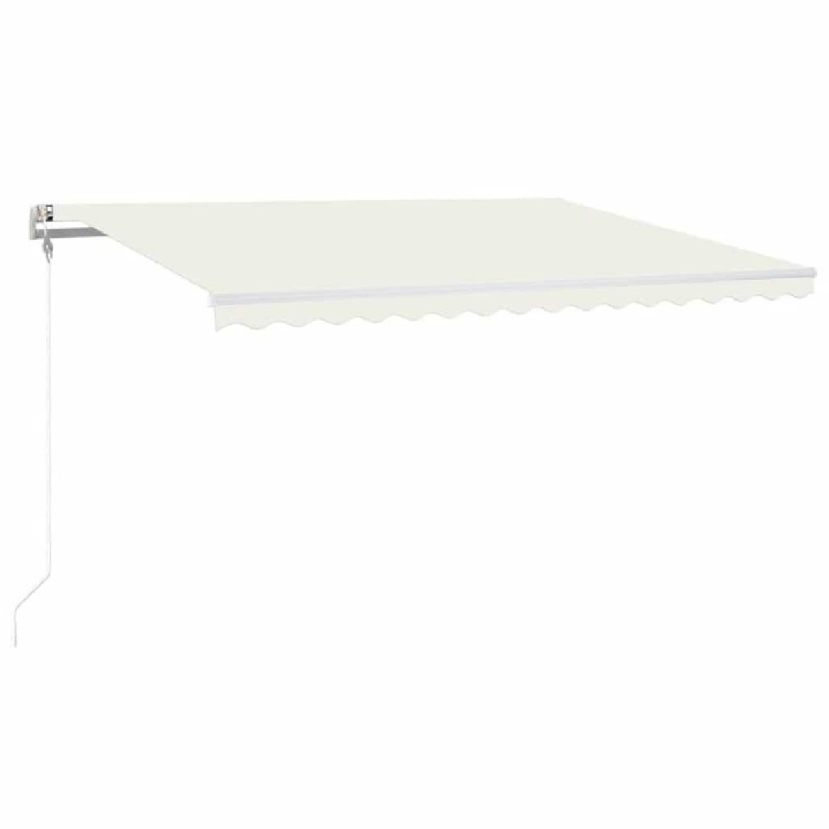 VIDAXL Auvent automatique avec capteur de vent et LED 400x300 cm Creme