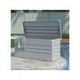 Voir la diapositive 2 : Habitat et Jardin Coffre de Jardin Métal  Store  680L - argent